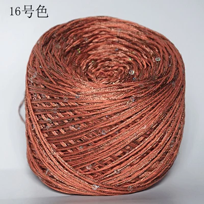 Новинка 250 г уникальный мерсеризованный хлопок с блестящей нитью skein Crafts толстая пряжа для вязания швейной нити, X3053 - Цвет: 16