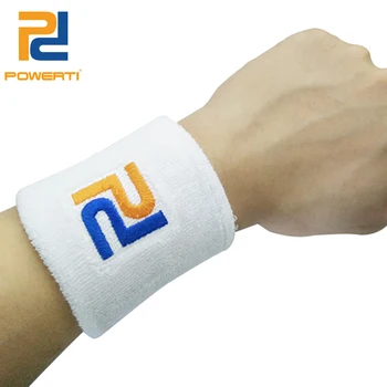 Powerti 6 stks/partij Korte Gym Katoen Protector Polsbandjes Tennis Zweetband Zweet Pols Suppor voor Sport Badminton Basketbal