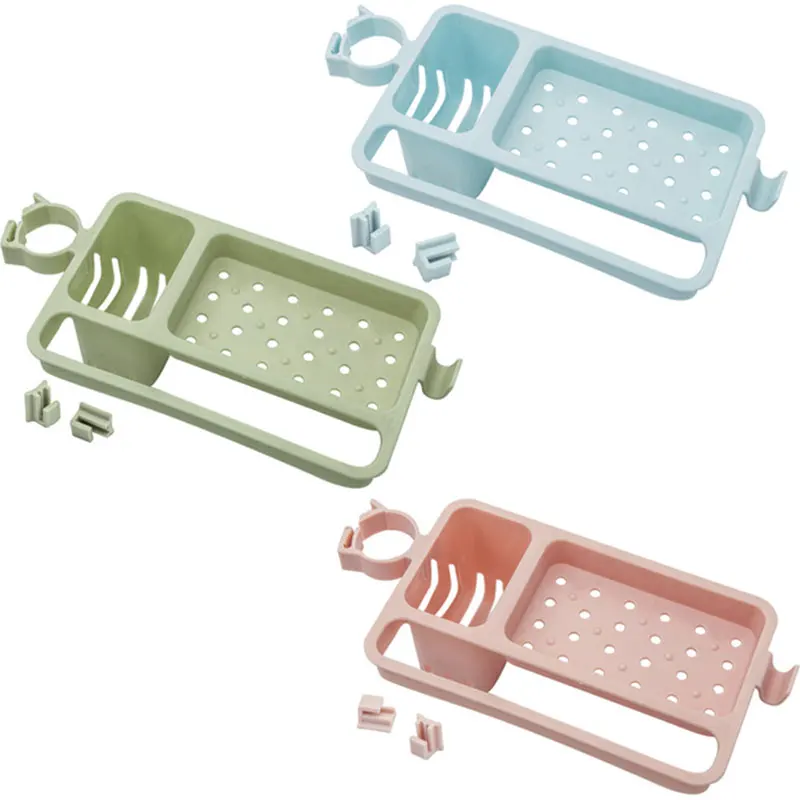 

New Kitchen Household Faucet Clip Drain Rack Kitchen Sink Rag Bath Holder Soap Storage Box Kitchen Supplies