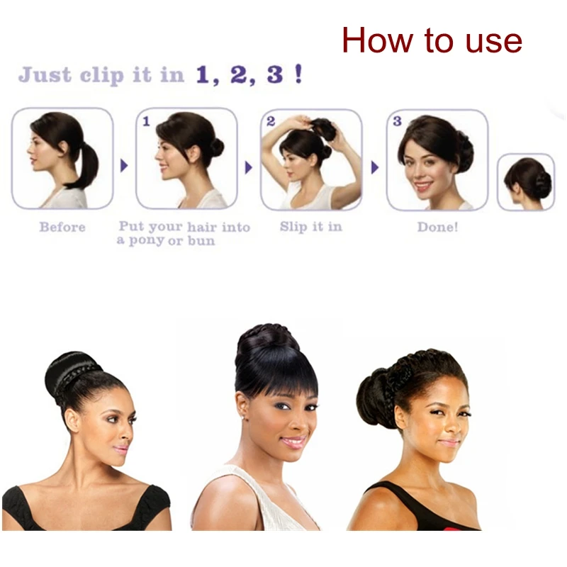 Fake Hair 1 Pc Bun Hair Adjustable With High Heat Resistance Super