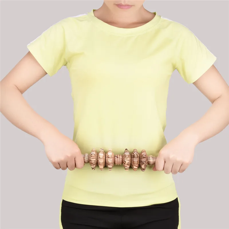 Wooden Massage Stick Trigger Point Recovery Wood Roller Wooden