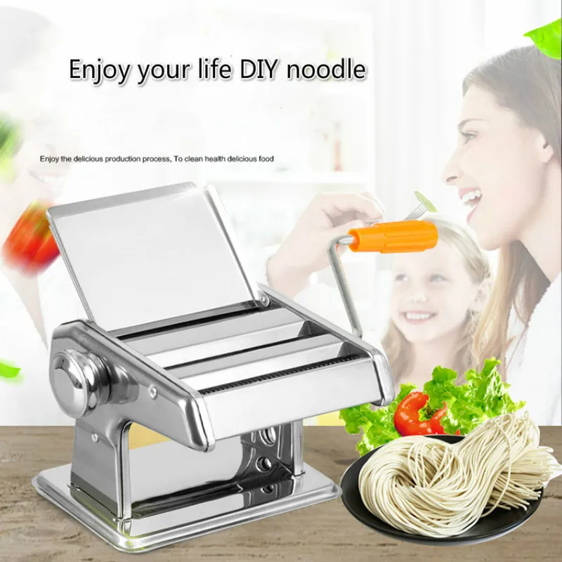 

manual 2 blades noodle making machine small-sized for Spaghetti Pasta Cutter Dough dumpling wrapper