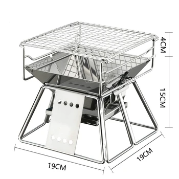

Exquisite Portable Stainless Steel BBQ Oven Set BBQ Grill for Outdoor Small Barbecue