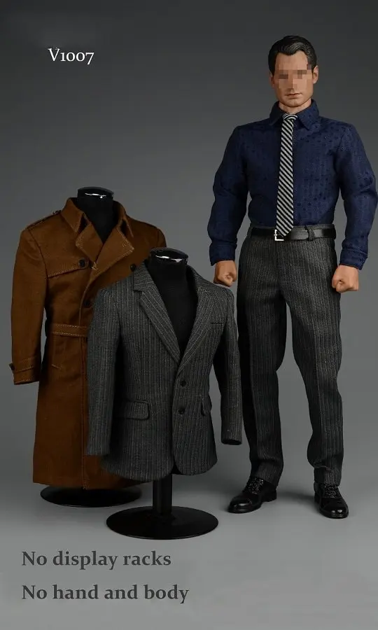 

[ESTARTEK] VORTOYS V1007 1/6th Gentleman Trend Overcoat Suit Costume for 12inch Collectible Action Figures DIY