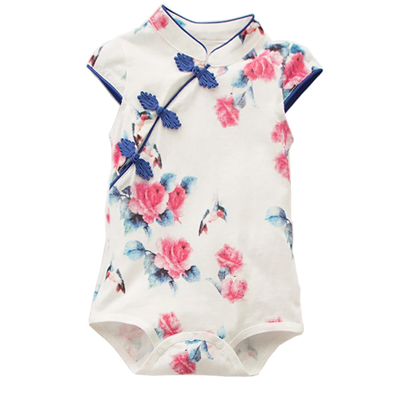 C baby rompers cheongsam baby girl clothes 5