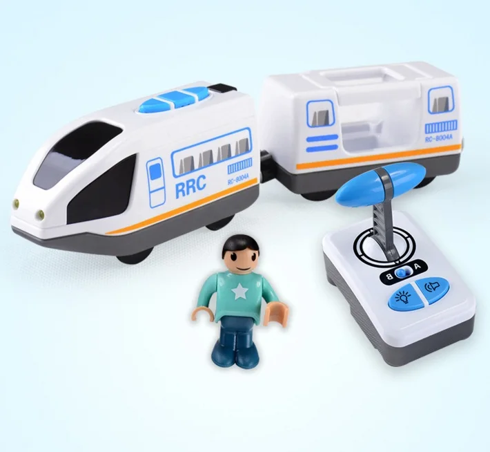 Remote control electric locomotive Scene rail car for wooden track magnetic CHR RRC Express truck NIB