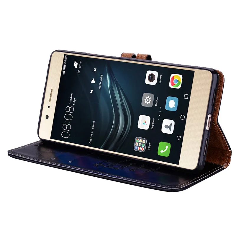 for Huawei P9 lite caseCover Soft Silicone Luxury Leather Wallet Flip Case For Huawei P9 Lite Cover For Huawei P9Lite Case funda huawei pu case