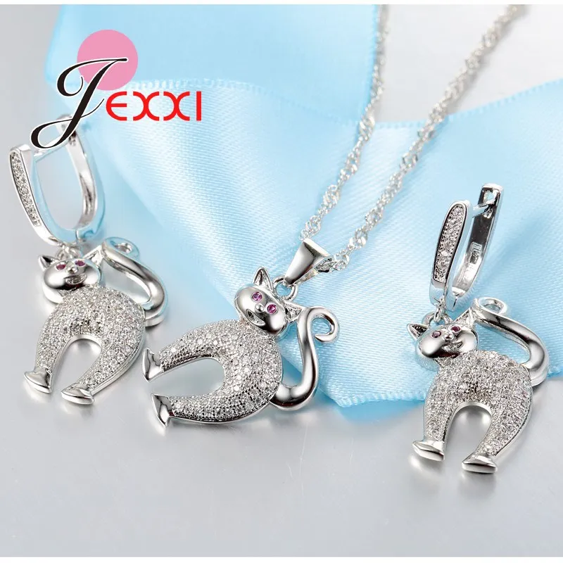Комплект из колье и серёг серебра 925 пробы|jewelry sets|set fashionset for women |