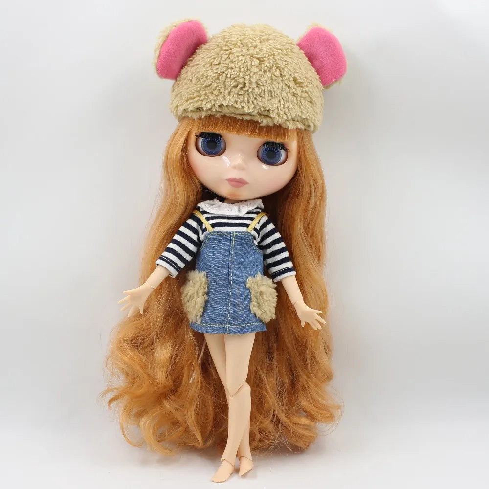 Ледяная кукла DBS Blyth ICY licca body BL2240/0145 золотисто оранжевые волосы натуральный кожный