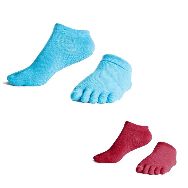 2 пары профессиональных женские спортивные брюки для занятий йогой носки осень/зима предотвращают Beriberi на пять пальцев хлопковые носки с дезодоратором Дышащие носки - Цвет: Mixed 15