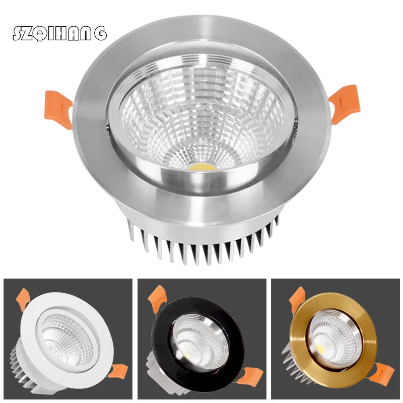 

Super Bright Dimmable Led downlight light COB Ceiling Spot Light 7W 10W 15W 20W LED ceiling recessed Lights Indoor Lighting