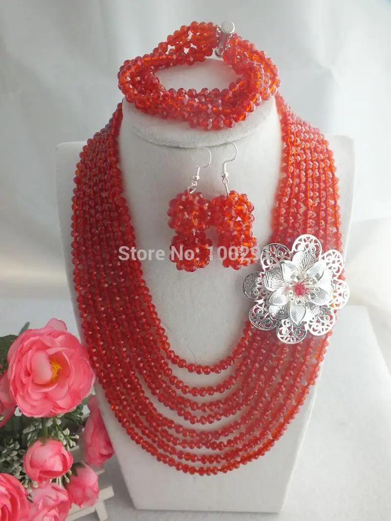 

2019-5-23-1300# Newest Negeria Beads necklace For African Wedding