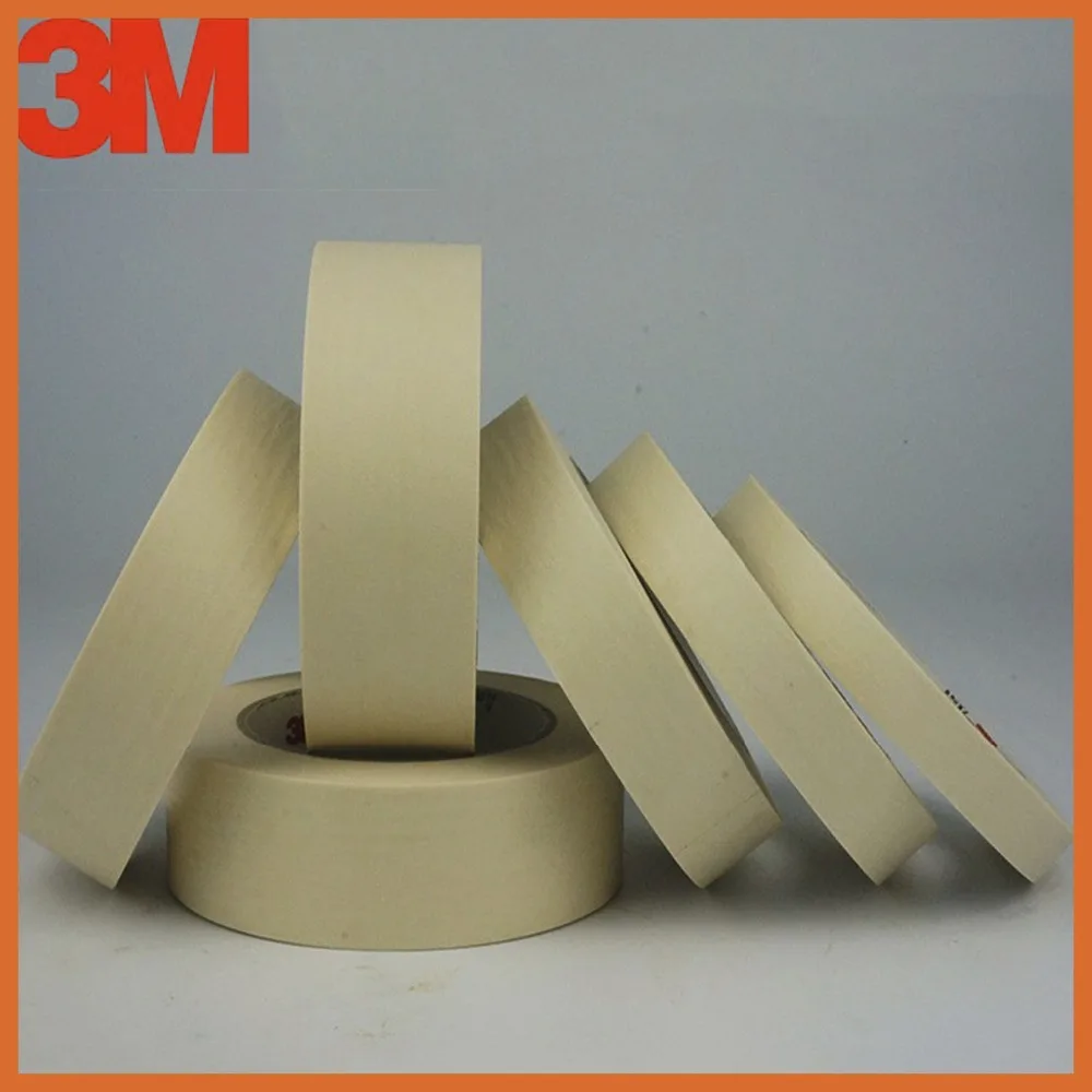 Masking Tape Crepe Paper Decorative Mask Car Spray Shield Adhesive Seal Tape Adhesive for electronic industry 60mmx164ft 3M2214 Masking Tape Crepe Paper Decorative Mask Car Spray Shield Adhesive Seal Tape Adhesive for electronic industry 60mmx164ft 3M2214