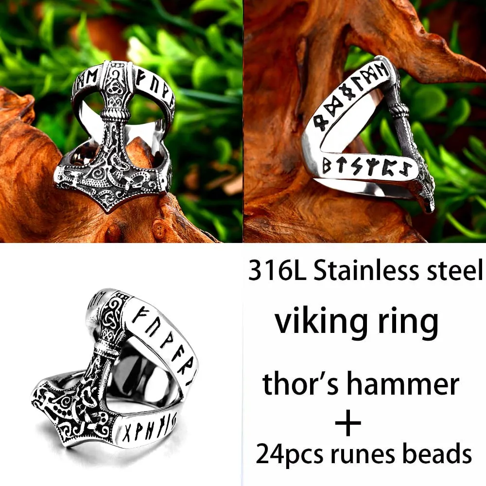 Байер 316L Нержавеющая сталь нос viking для мужчин скандинавский Одина Тора молот