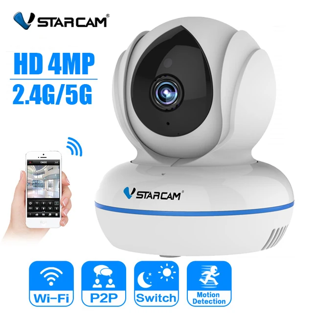 

Vstarcam C22Q IP Camera 4MP IP Camera 2.4G/5G Wifi Camera IR Night Vision Motion Alarm Video Surveillance Security Camera H.265