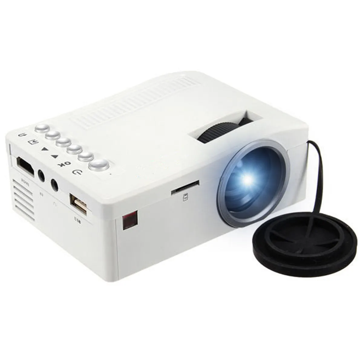 Mini Portable LED Projector 400 Lumen Full HD 1080P 320 x 180 Resolution Home Theater Cinema PC VGA USB SD AV Input HDMI Mini Portable LED Projector 400 Lumen Full HD 1080P 320 x 180 Resolution Home Theater Cinema PC VGA USB SD AV Input HDMI