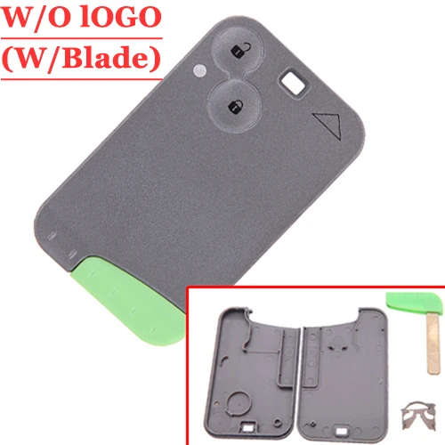 

Free shipping(5pcs/lot) 2 Button Remote Key Case For Renault laguna card with green blade