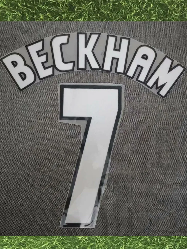 Lextra Retro Beckham Nameset 1997-1999#7 BECKHAM печать футбольная нашивка значок