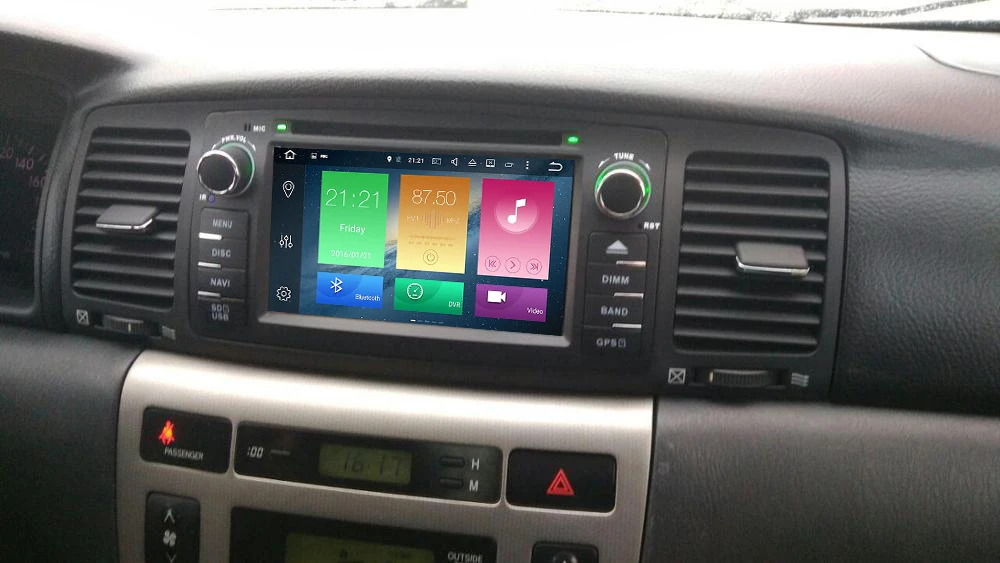 Clearance Qcta core Android 9.0 Car DVD GPS Player For Toyota Corolla E120 BYD F3 Multimedia WIFI 4GB+64GB DVR USB Radio Navi BT DAB+ MAP 17