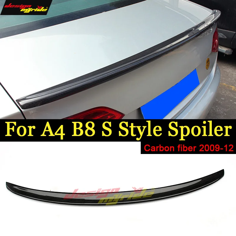 For Audi A4 A4a A4Q B8 Rear Spoiler S Style High quality Carbon Fiber
