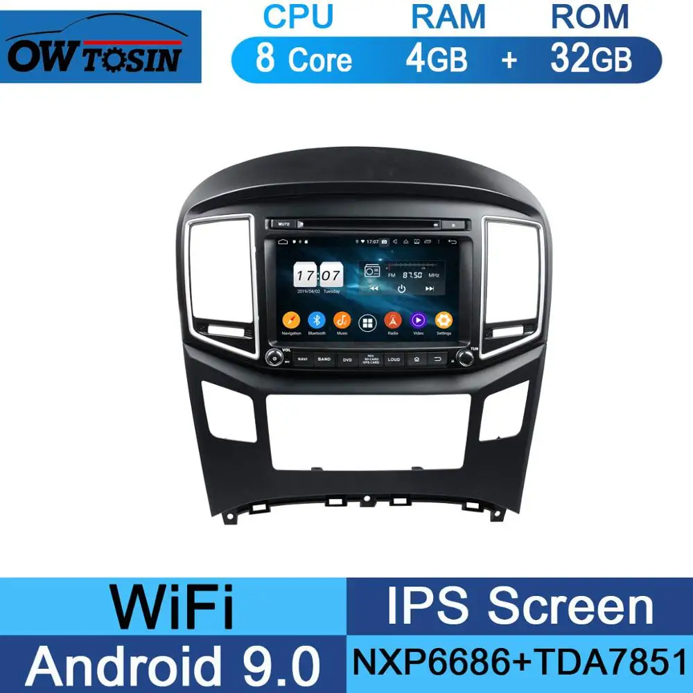 " ips 1920*1080 8 ядерный 4 Гб+ 64 Гб rom Android 9,0 автомобильный dvd-плеер для hyundai H1 Grand Starex DSP радио gps Parrot BT - Цвет: 32G