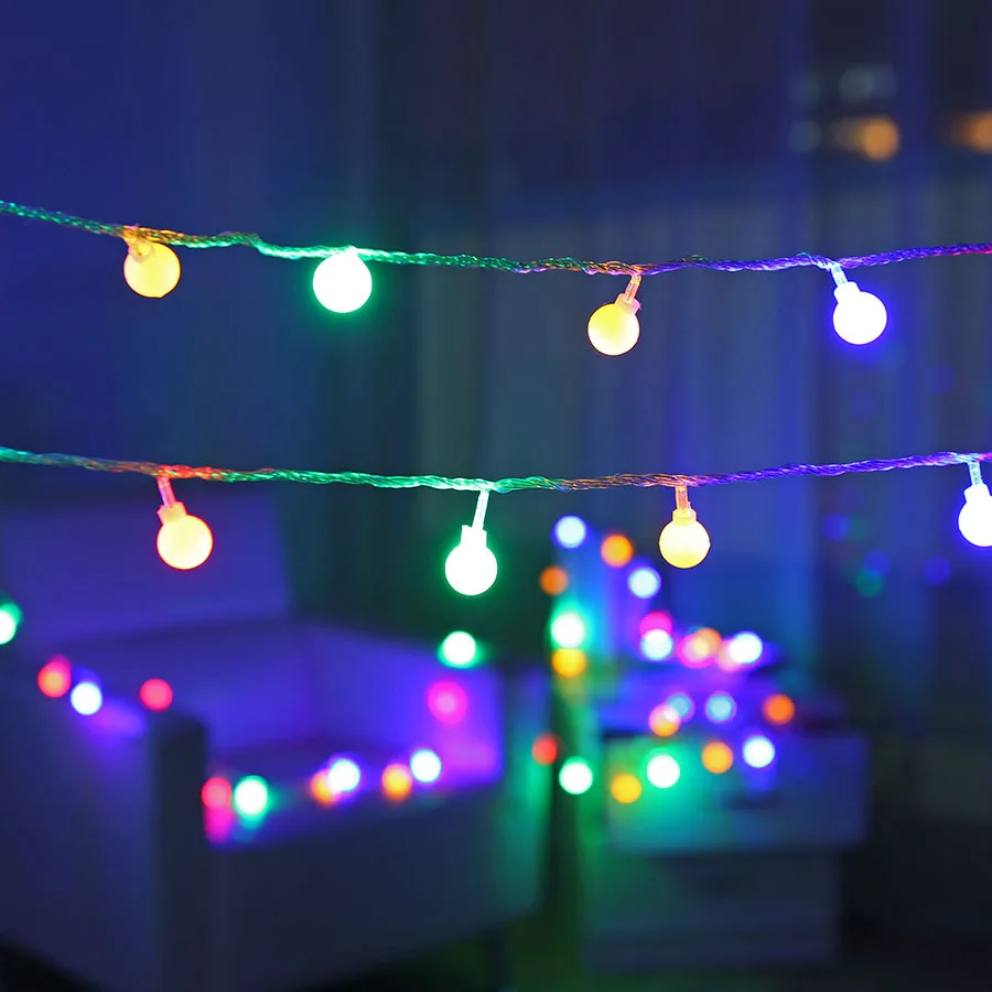 10 80Leds Волшебная лампочка медная проволока светодиодная гирлянда домашняя
