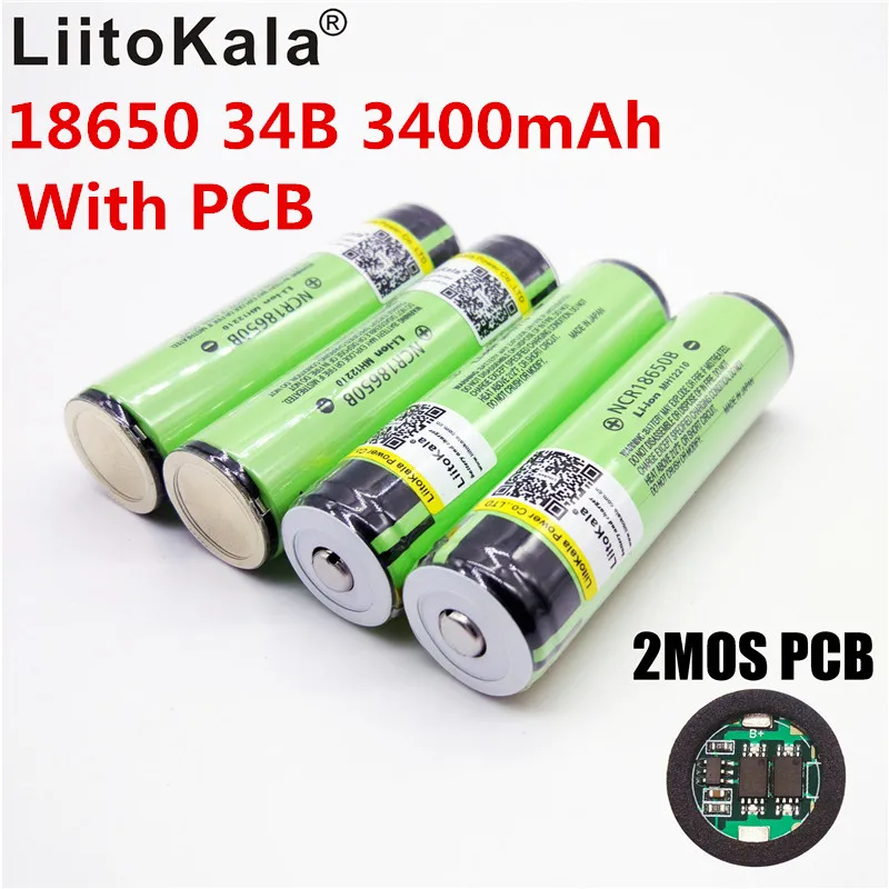

2018 original liitokala 18650 3400 mAh 3.7 V rechargebale battery Li-ion protected ncr18650b 18650 3400