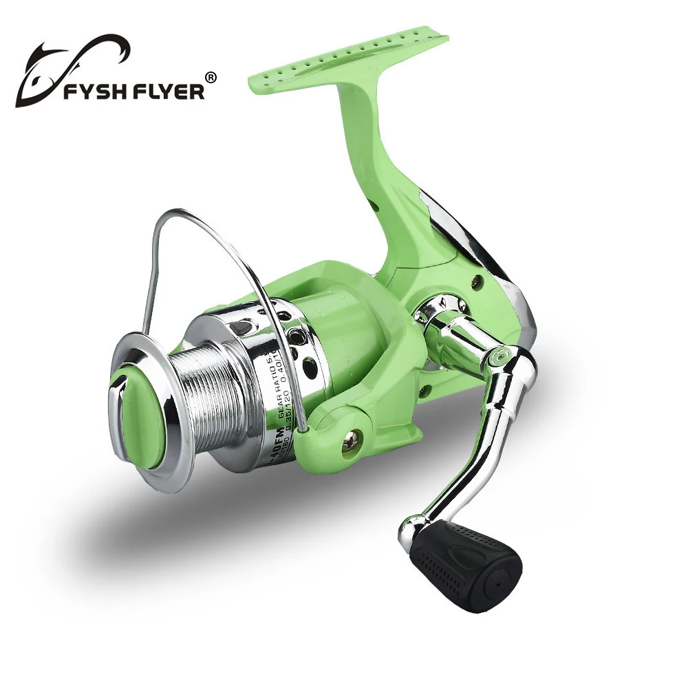 

FyshFlyer Spinning Fishing Reel, Front Drag System, High Ration 5.5:1, Green Colour, 3 Ball Bearings, 1000-5000 Series Available
