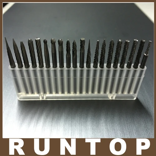 

1SET 20pcs for CNC Engraver 3.175mm 1/8" Tungsten Carbide Cutter Rotary Burr Set