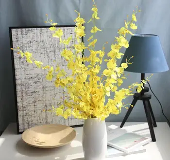 

Wholesale 4 pc/lot Dancing Lan Wen Xin Lan artificial flower export landing Phalaenopsis wedding decoration fake flower
