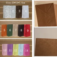 

Size 23cm * 12cm * 7.5cm new 14 styles Different colors without handle paper bag food packaging kraft paper bag 50pcs