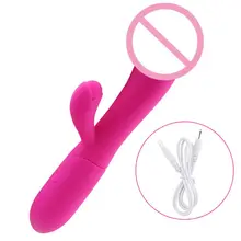 10 Frequency Silicone Dildo Vibrator G Spot USB Rechargeable Clitoris Stimulator Massager Sex Toys for Women Female