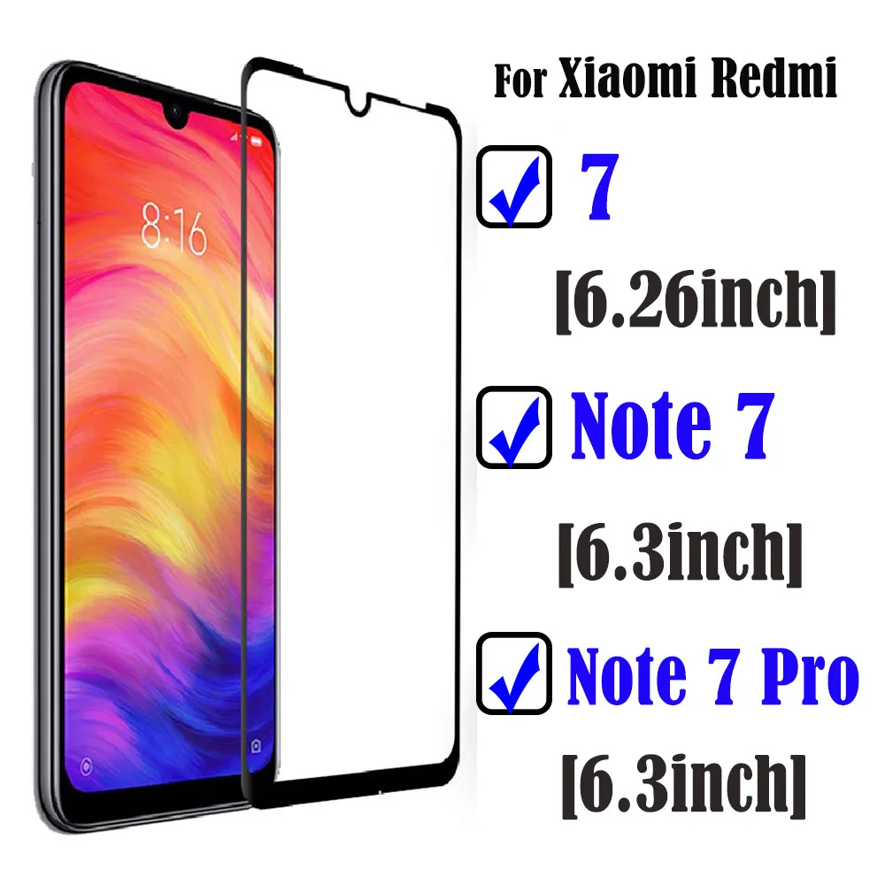 Закаленное стекло для xiaomi redmi note 7 pro Защитное экрана pro|Защитные стёкла и плёнки| |