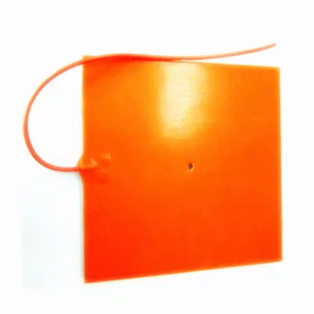 

300*300*1.5mm Heat Pad for 3d Printer silicone rubber heater 220v 500w 10mm hole center adhesive 1 side 500mm lead from 1 side