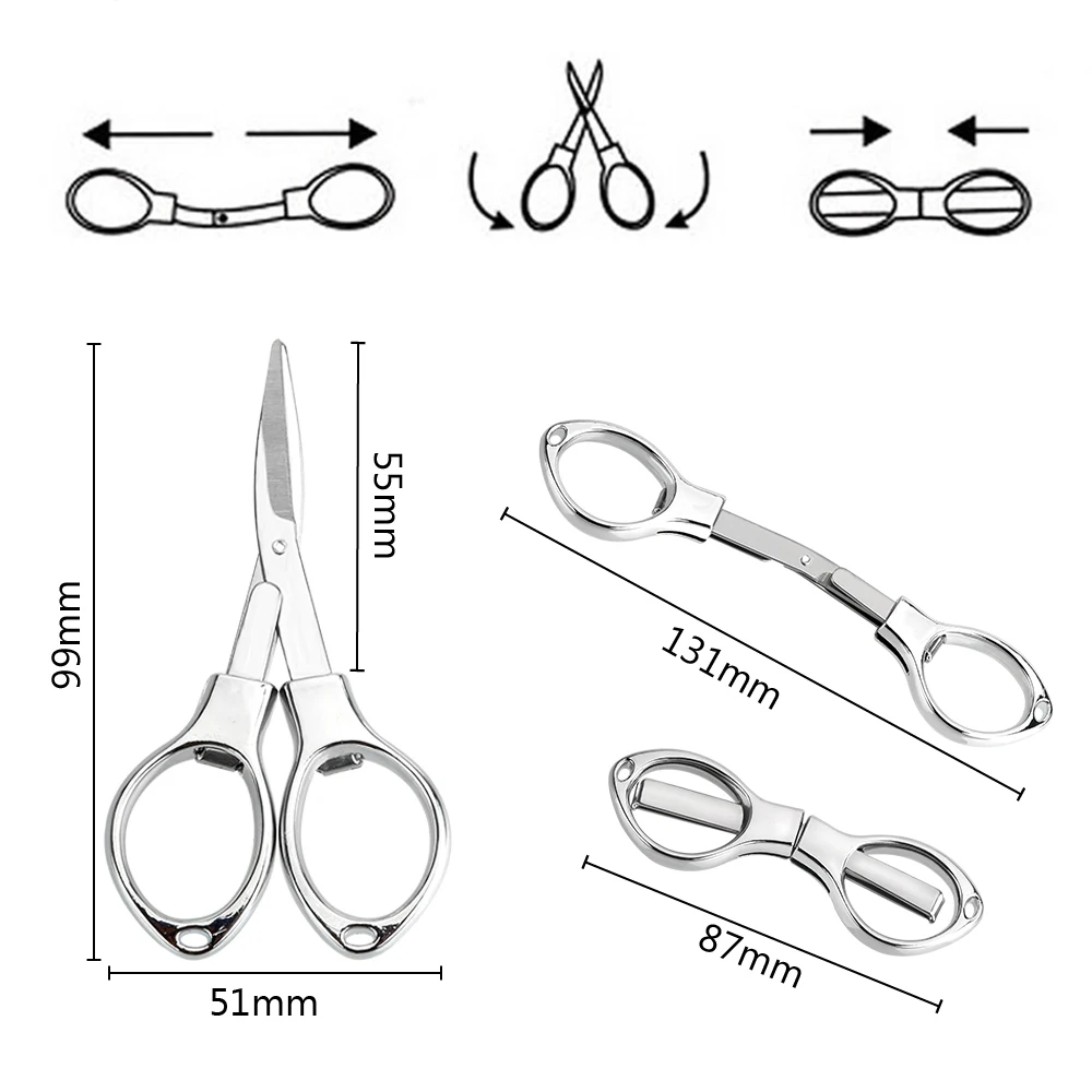DIYWORK мини Рыболовные Ножницы Резак складные ножницы кемпинг инструмент брелок из нержавеющей стали
