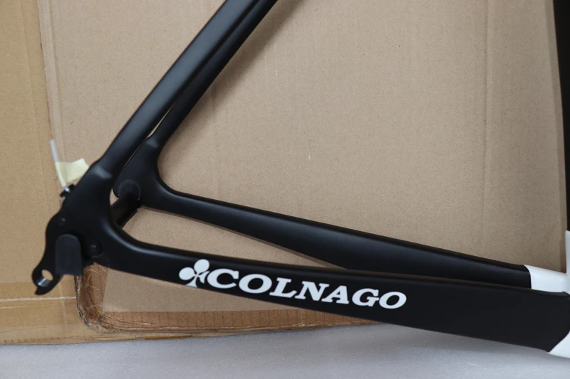 Черно белая матово глянцевая черно красная рама T1100 3K Colnago C64 карбоновая дорожная