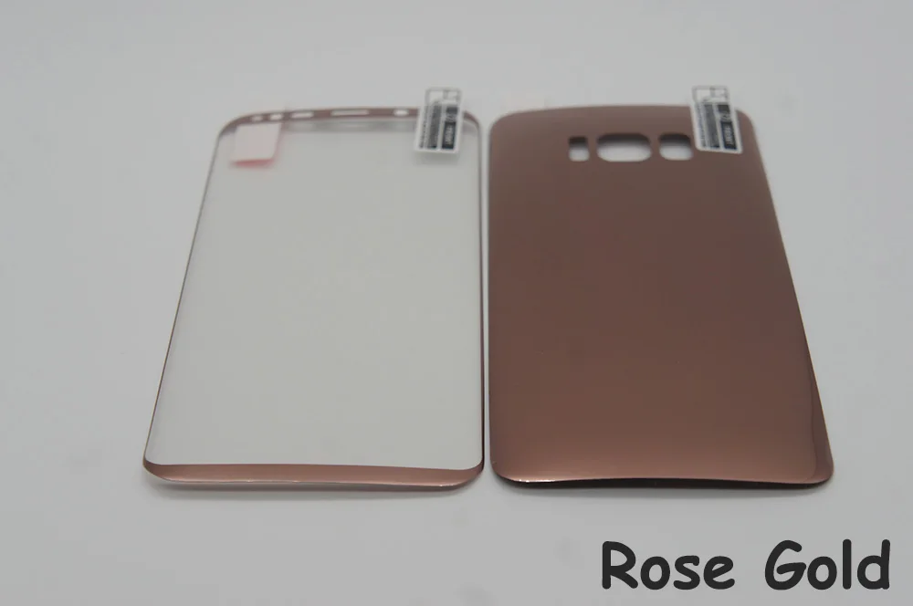 Rose Gold Для samsung Galaxy S7 edge S8 S8 Plus Передняя и задняя гальванические ПЭТ полное покрытие протектор экрана 3D изогнутая мягкая пленка не Glas - Цвет: Rose Gold