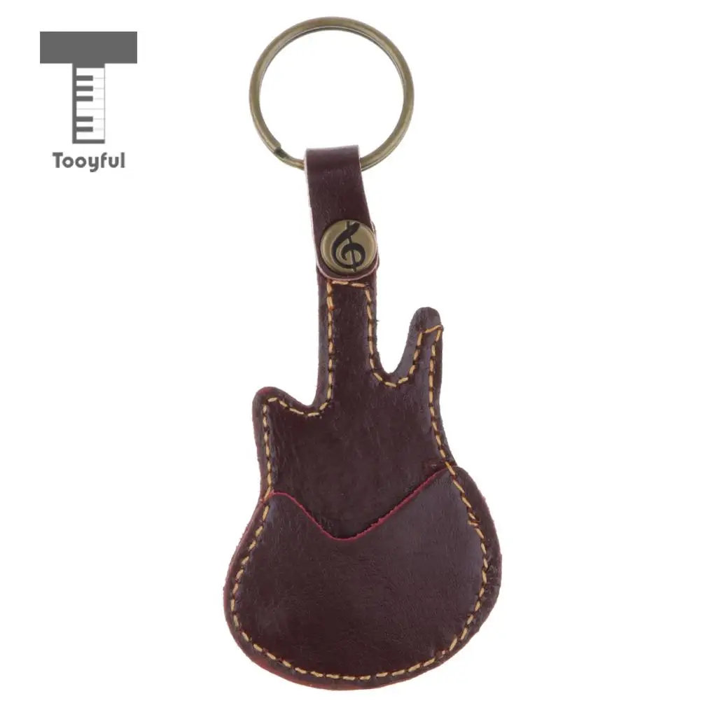 1 Piece Guitar Pick Plectrum Case Bag Keychain Key Fob Bag Ukulele Guitar String Instrument Parts