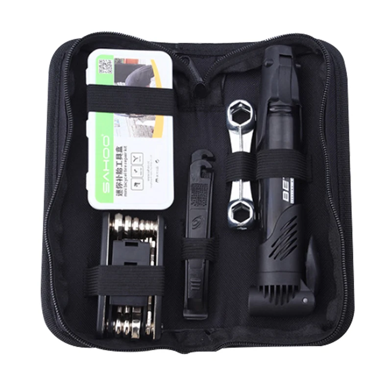 

Mountain Bike Bicycle Repair Tools Mini Pump/ Type Repair Kit/ Screwdriver Tool Wrench Portable Cycling Tool Set With Carry Bag