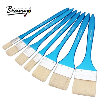 

Bianyo 7Pcs Artist Flat Bristle Hair Oil Paint Brush Graffiti tools Set For Acrylic Watercolor DIY Graffiti Brush Art Supplies