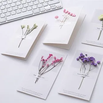 

10pcs Dry Flower Invitation Greeting Card Wedding Decoration Birthday Party Decorations Kids Kraft Event Party DIY Decorations