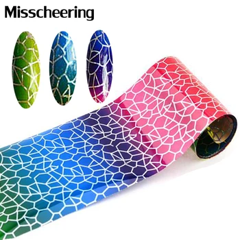 

1pcs New Shiny Gradual Change Colors Nail Art Transfer Foils Paper UV Gel Polish Design Nail Decals Craft Decorations