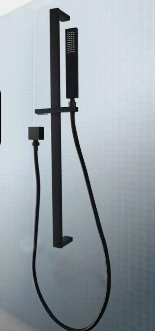 Free Shipping Bathroom All Brass Black Square Shower Head Square Hand Held Shower Head Shower