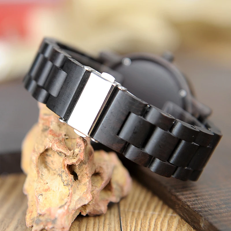 Бобо птица эбеновые часы для мужчин водонепроницаемые наручные часы японский движение мужчин t часы простой деревянный ремешок наручные часы relogio masculino B-P10