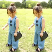 Джинсовый комбинезон на лямках для маленьких девочек, комбинезон, одежда для подвижных игр