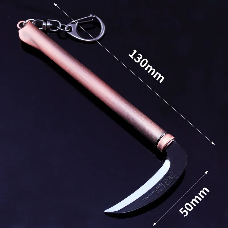  Playerunknown's Battlegrounds PUBG Logo Sickle Model Cosplay Accessories Pendant Keychain Gift Coll