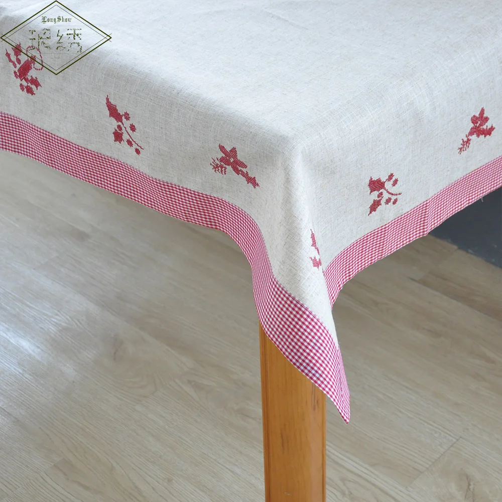 Льняная скатерть с вышивкой квадратный стиль 85 см|embroidered tablecloth|tablecloth embroideredembroidered