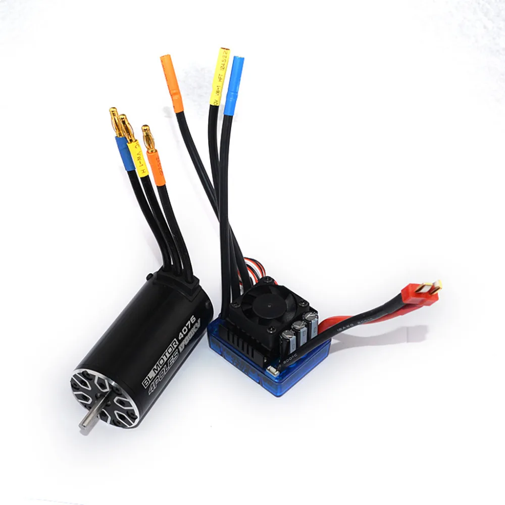 4076 2250KV 2000KV 1700KV 1550KV бесщеточный двигатель 120A ESC с светодиодная карта для программирования комбо набор для 1/8 RC автомобиля грузовика