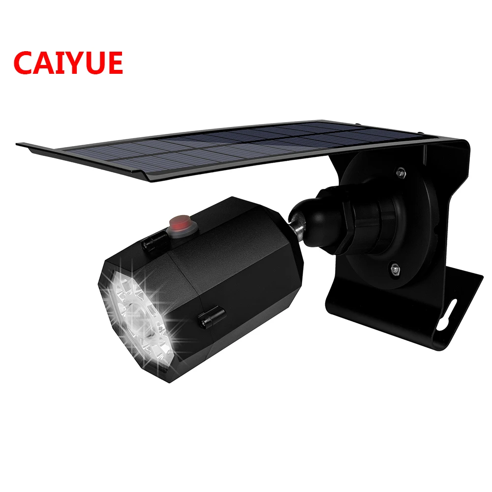 Solar Light 10 LED Spotlight Adjustment Three Modes Power Motion Sensor