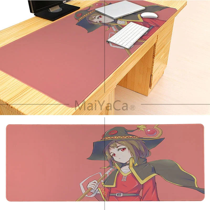 MaiYaCa на заказ кожа Megumin аниме девушки красивый коврик для мышки в стиле аниме большой игровой коврик для мыши Lockedge коврик для мыши Клавиатура